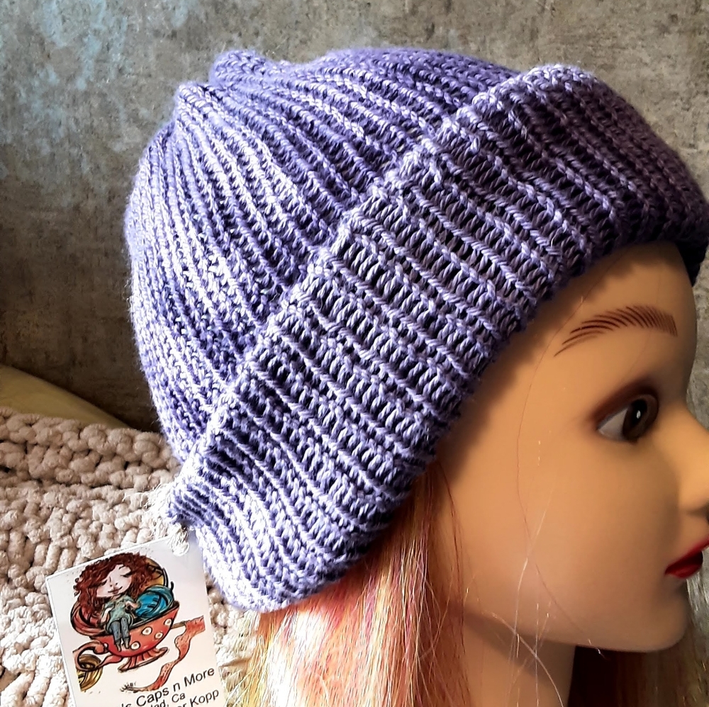 Handmade loom knitting machine beanie